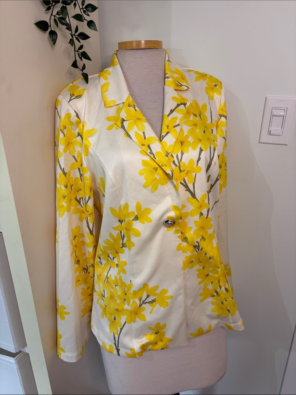 Floral yellow blazer XXL 🌼